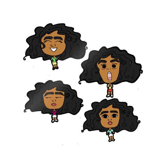 "Oh my what the huh" Caricature Sticker