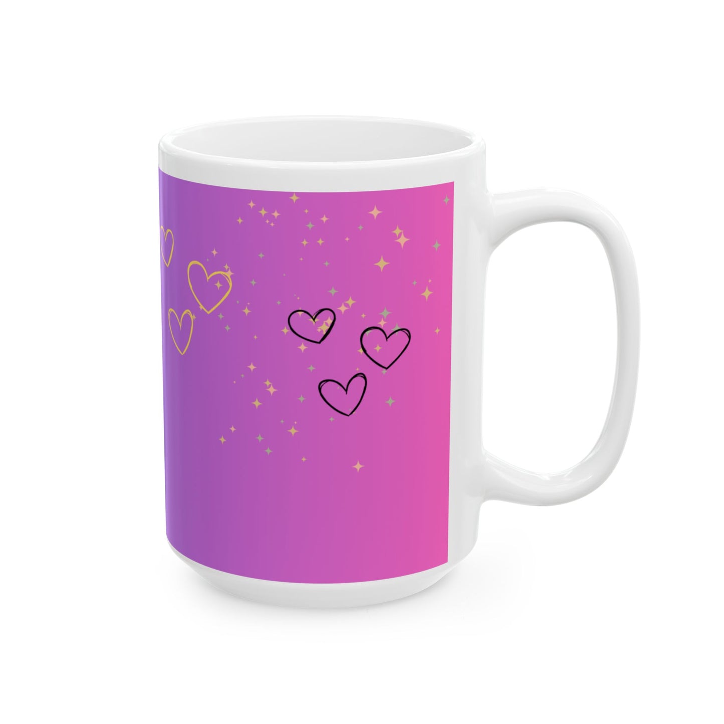 Dreamy Hearts Ceramic Mug, (11oz, 15oz)