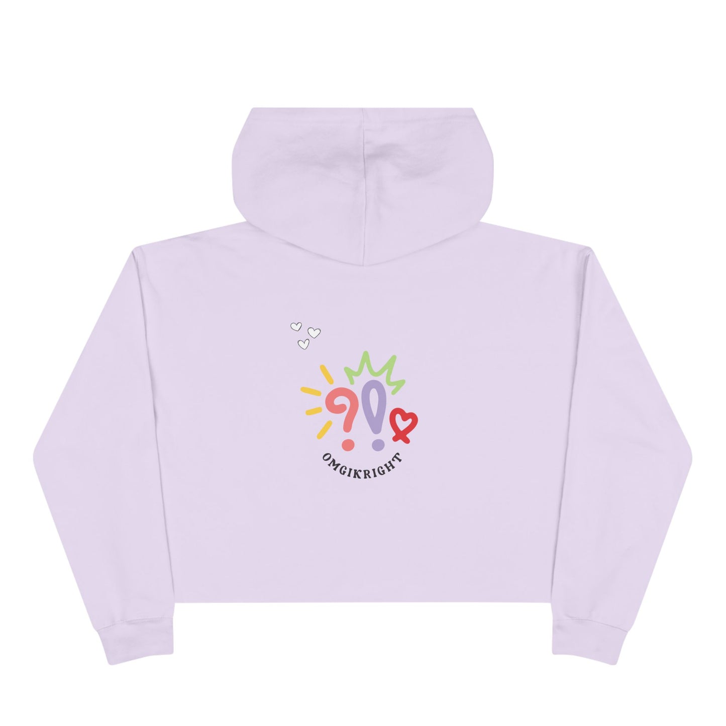 Doggedly Buoyant Crop Hoodie - Available in White, Lilac, and Pale Pink