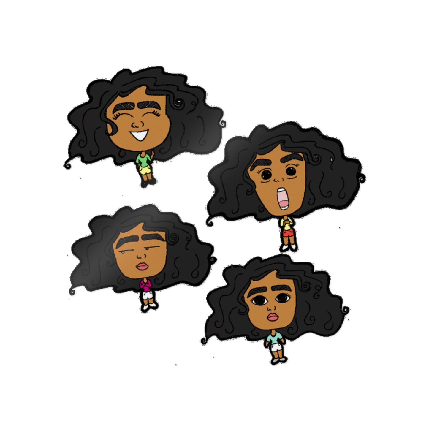 "Oh my what the huh" Caricature Sticker