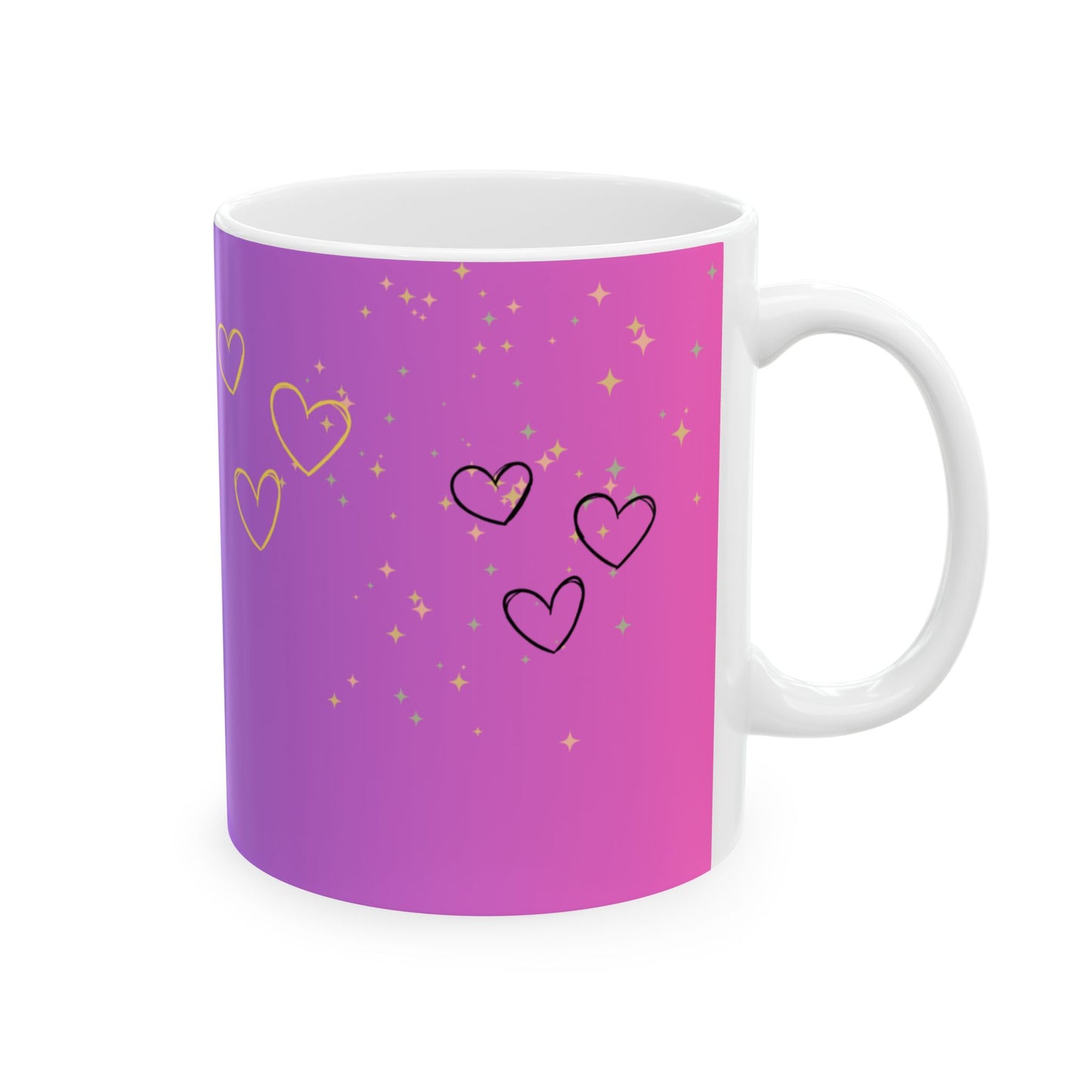 Dreamy Hearts Ceramic Mug, (11oz, 15oz)