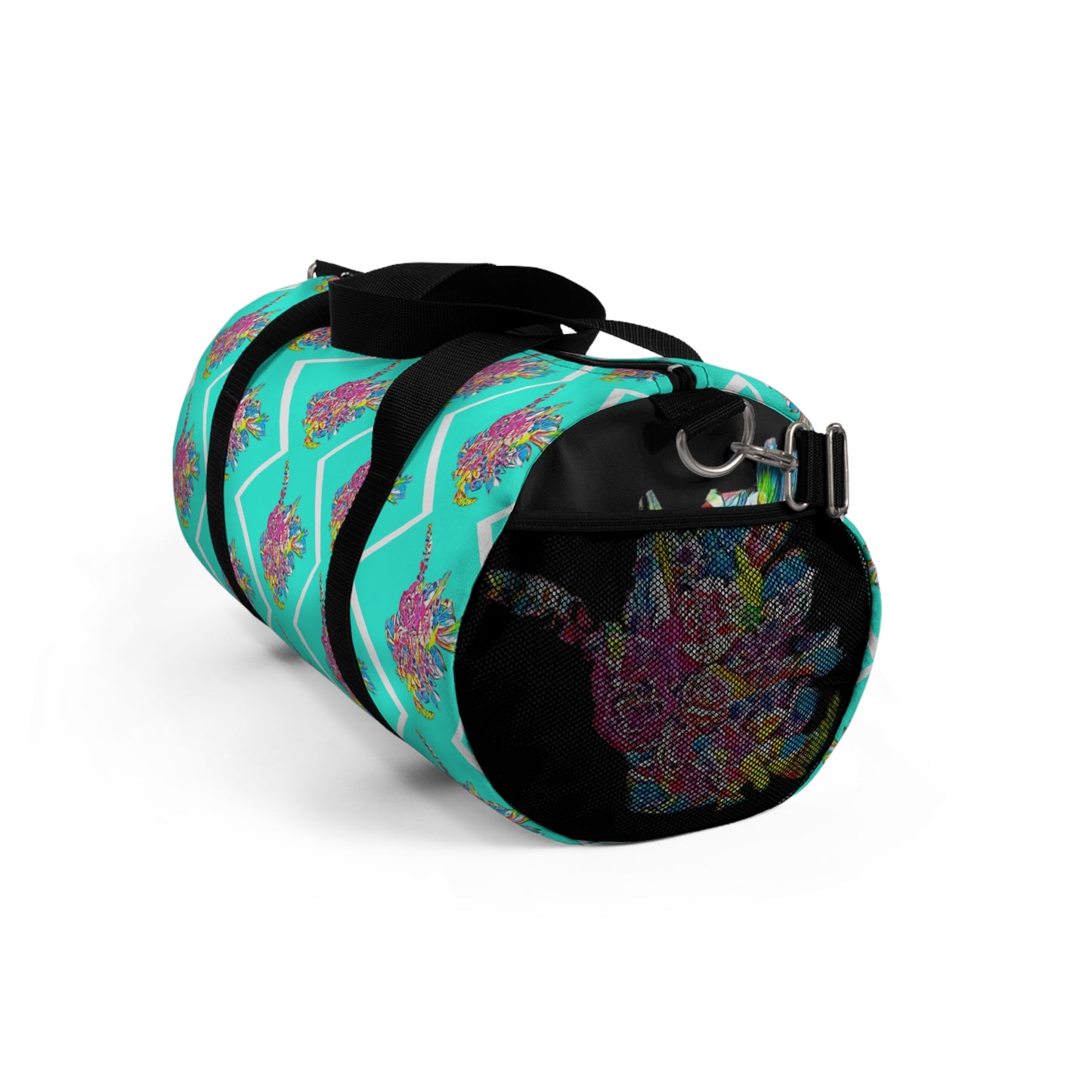 Bouquet in Aquamarine -  Floral Duffel Bag