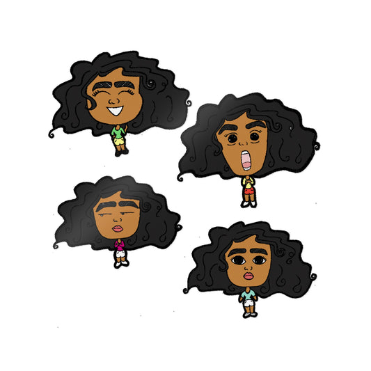 "Oh my what the huh" Caricature Sticker