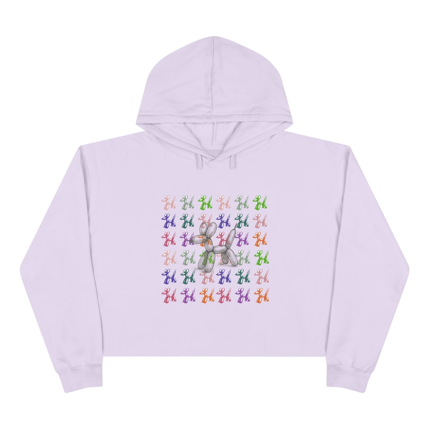 Doggedly Buoyant Crop Hoodie - Available in White, Lilac, and Pale Pink
