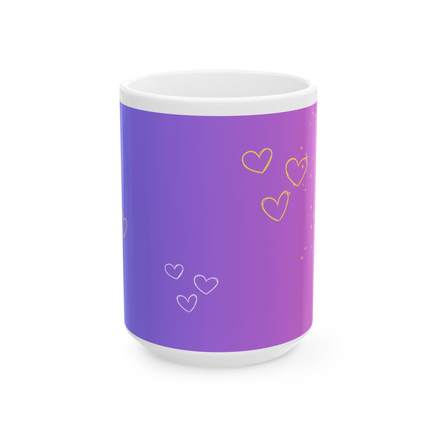 Dreamy Hearts Ceramic Mug, (11oz, 15oz)