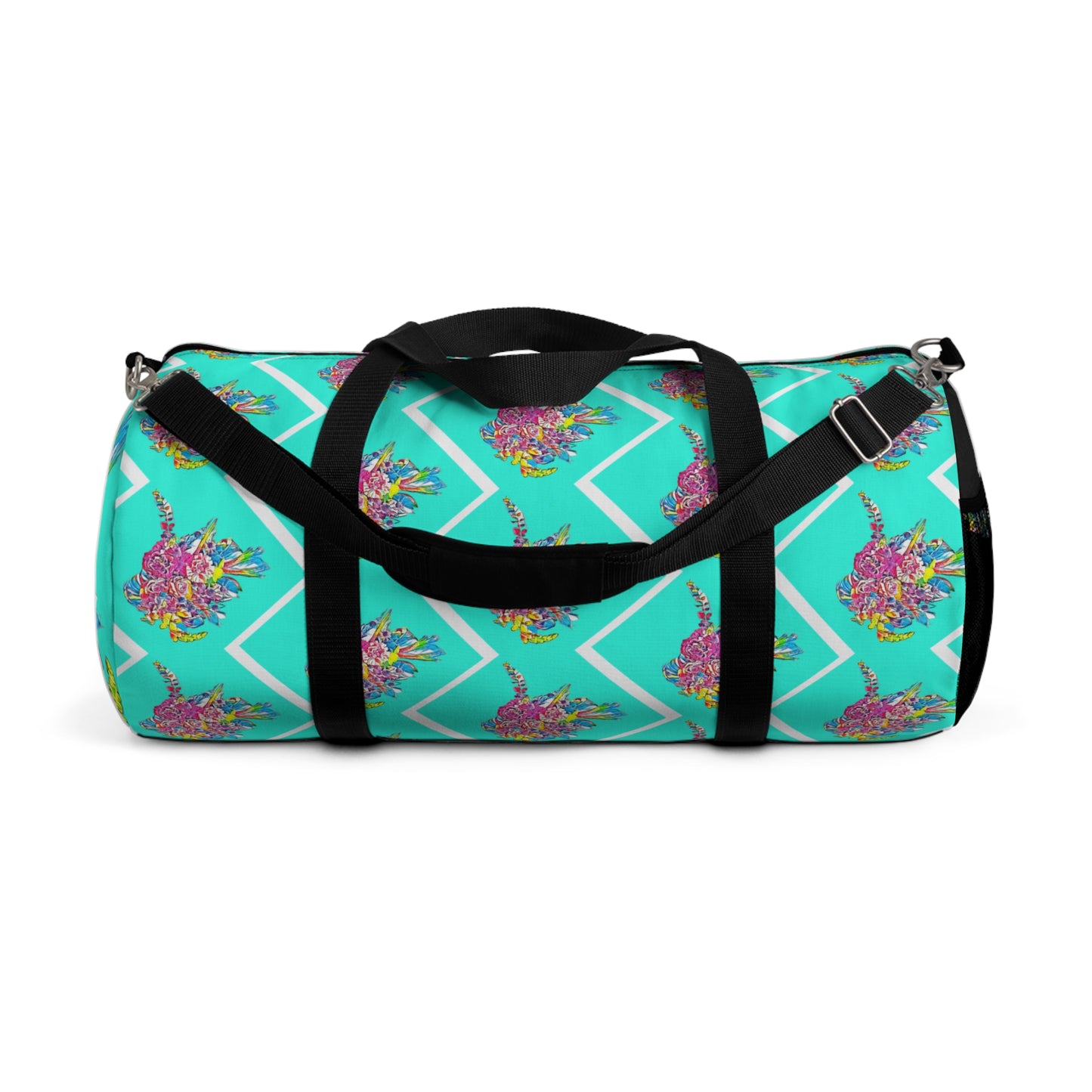 Bouquet in Aquamarine -  Floral Duffel Bag