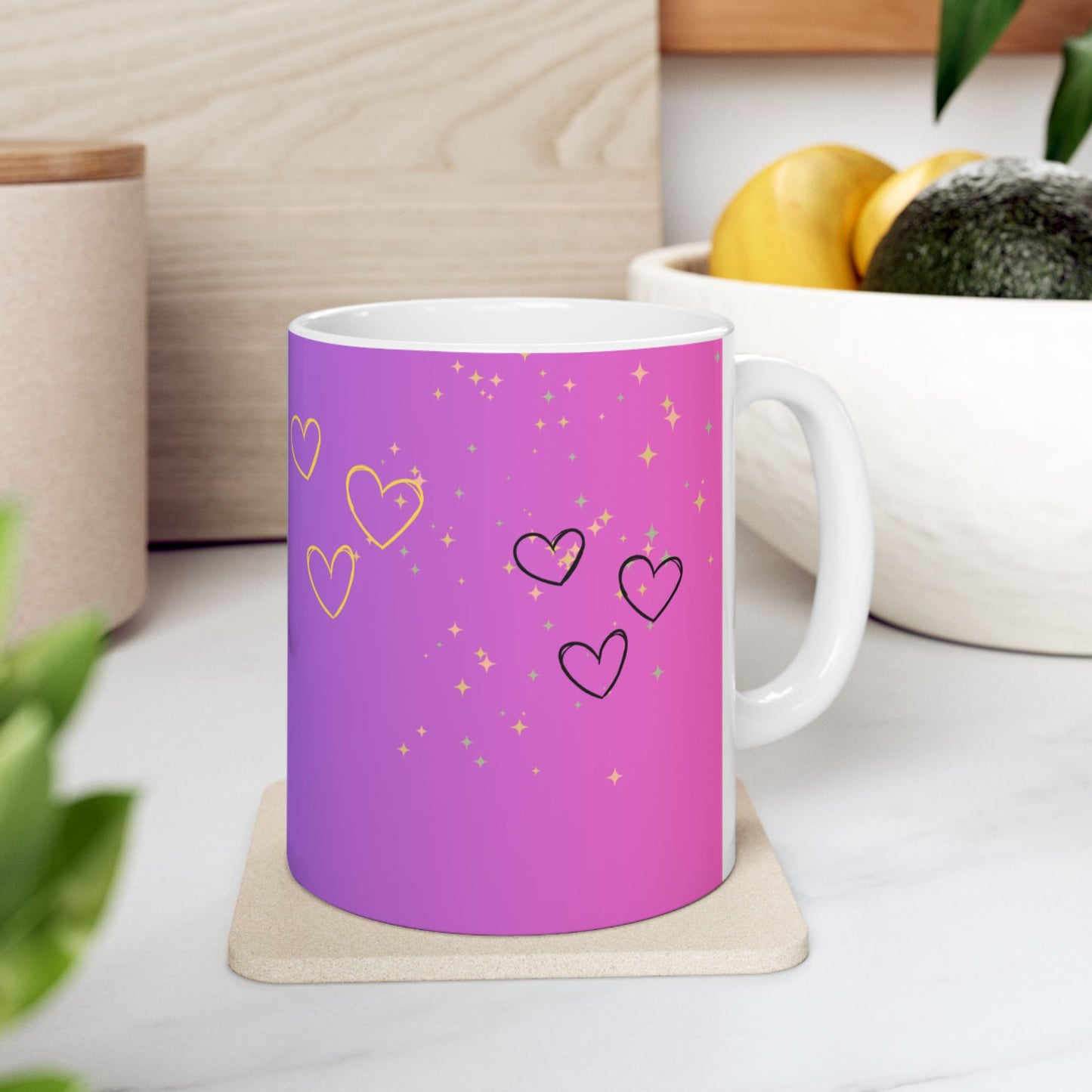 Dreamy Hearts Ceramic Mug, (11oz, 15oz)
