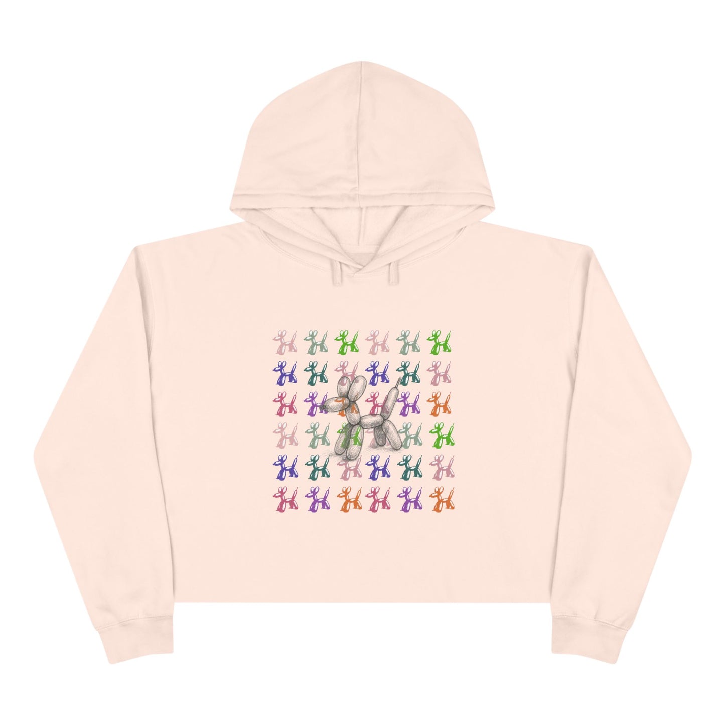 Doggedly Buoyant Crop Hoodie - Available in White, Lilac, and Pale Pink