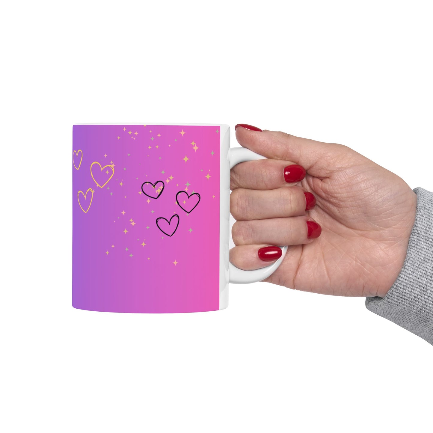 Dreamy Hearts Ceramic Mug, (11oz, 15oz)