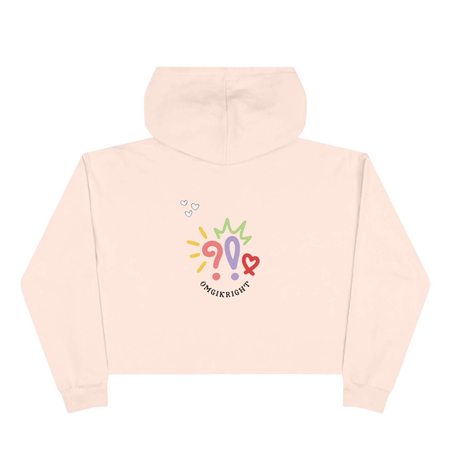 Doggedly Buoyant Crop Hoodie - Available in White, Lilac, and Pale Pink
