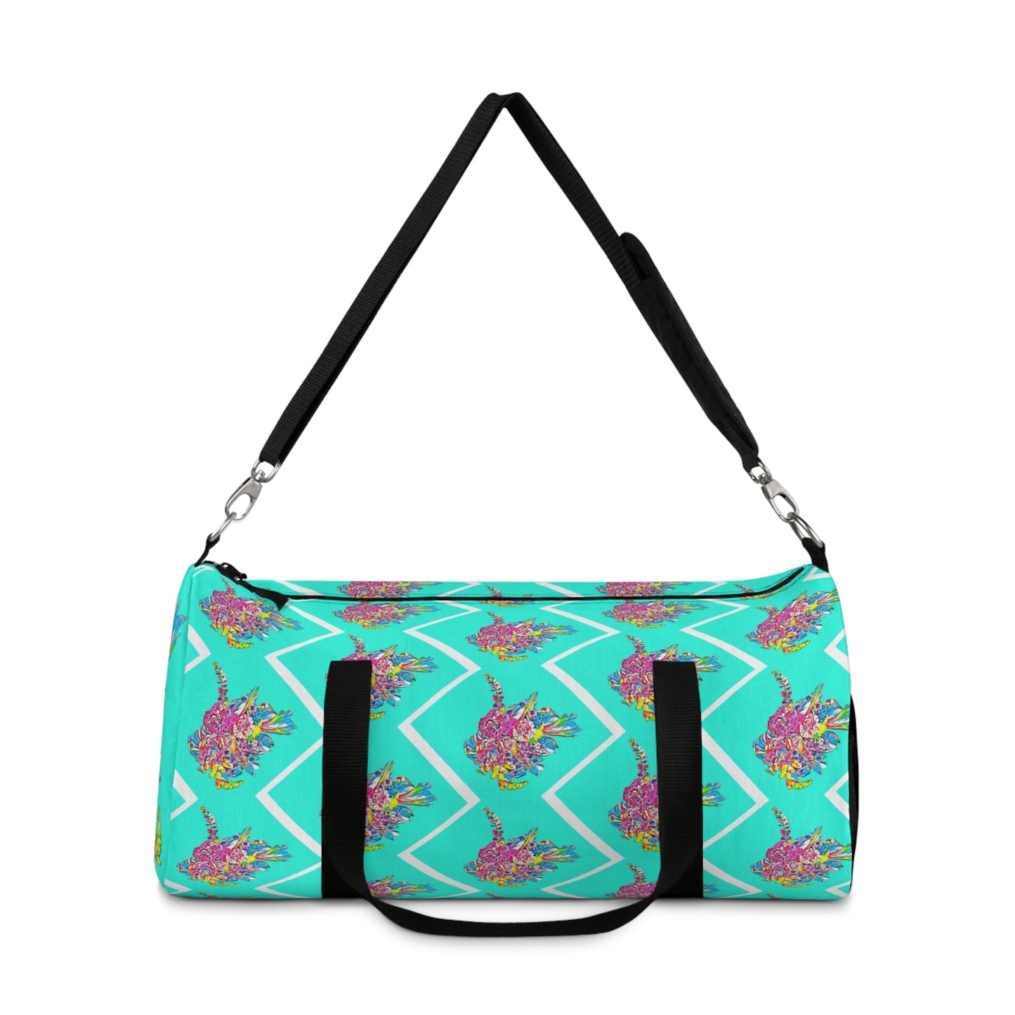 Bouquet in Aquamarine -  Floral Duffel Bag