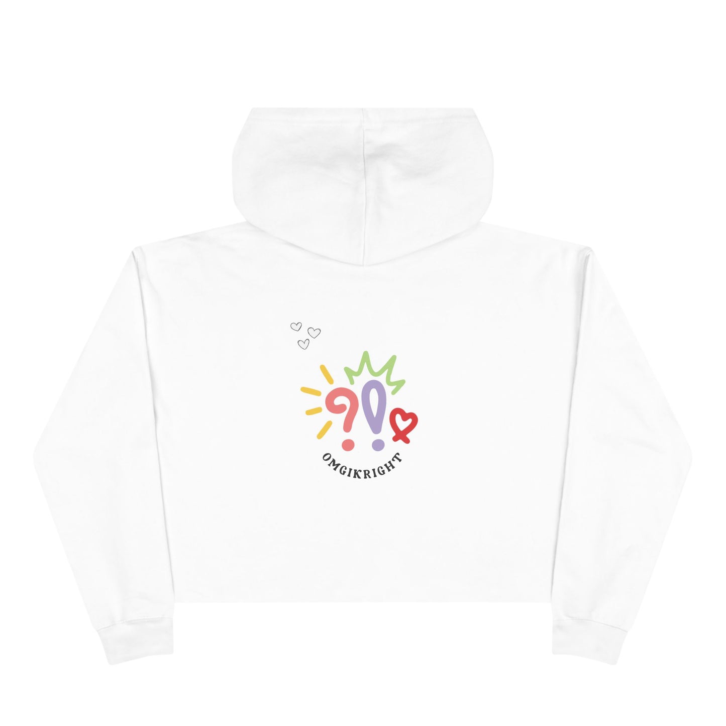 Doggedly Buoyant Crop Hoodie - Available in White, Lilac, and Pale Pink